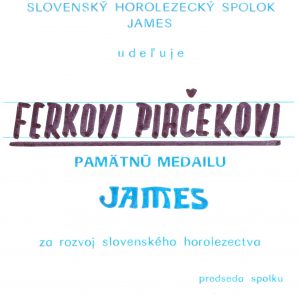 Ocenenie Fera Piačka