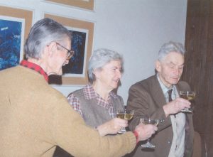 Zakladatelia horolezectva v Pov. Bystrici, Palo Andrášik s manželkou a Róbert Horníček, Oslava 80 - ky
