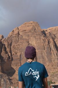 Pri pohľade na masív Jebel Rum, kde sa nachádzala aj najťažšia cesta výjazdu - Rock Empire 8a